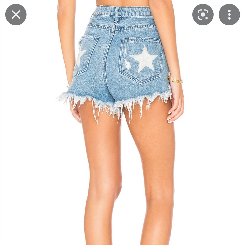 NWT Show Me Your Mumu Houston Denim Shorts in Tide with Stars - High Waisted
